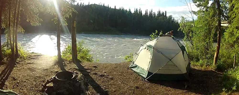 Camping by the river